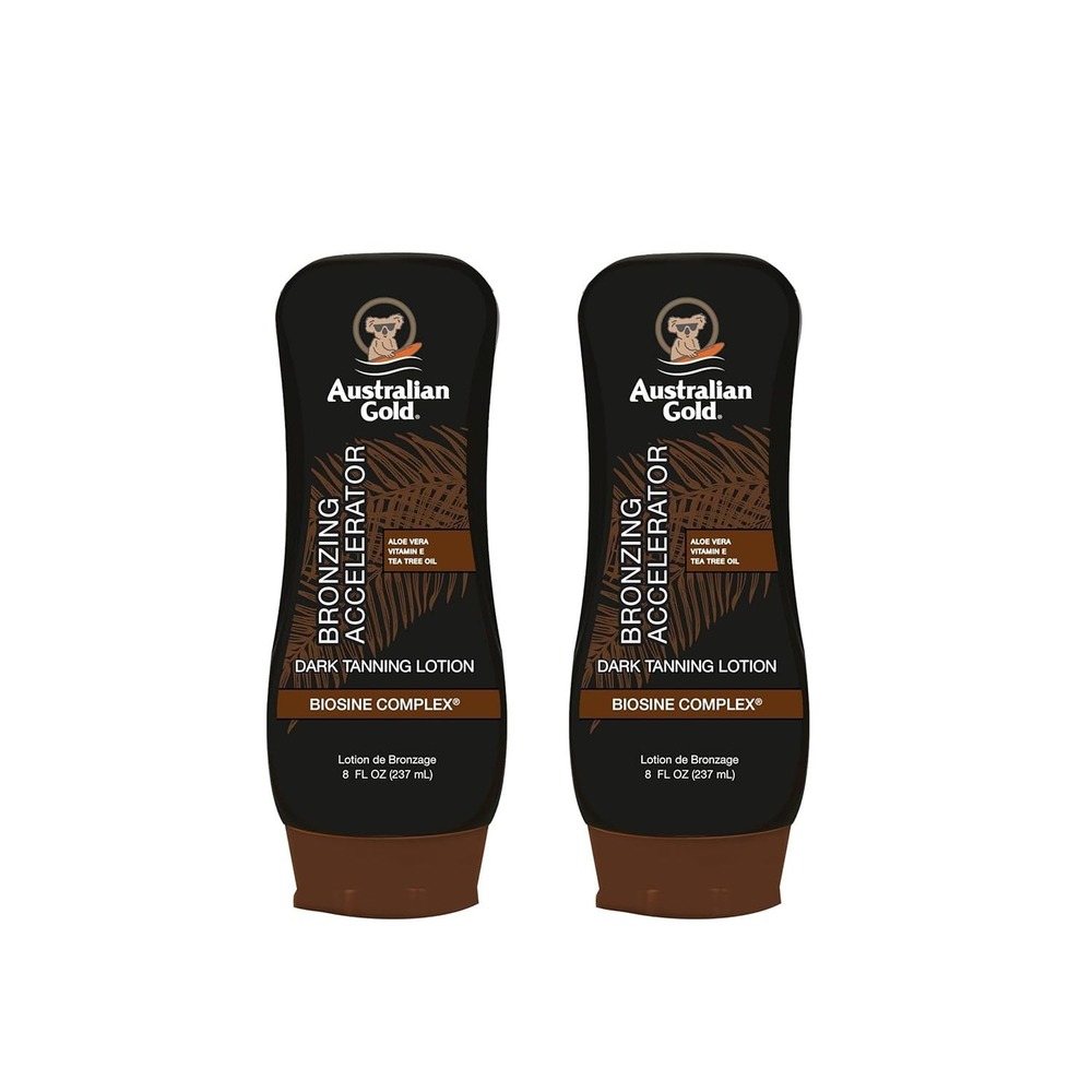 Australian Gold Dark Tanning Lotion With Bronzing Accelerator, Aloe Vera and Te